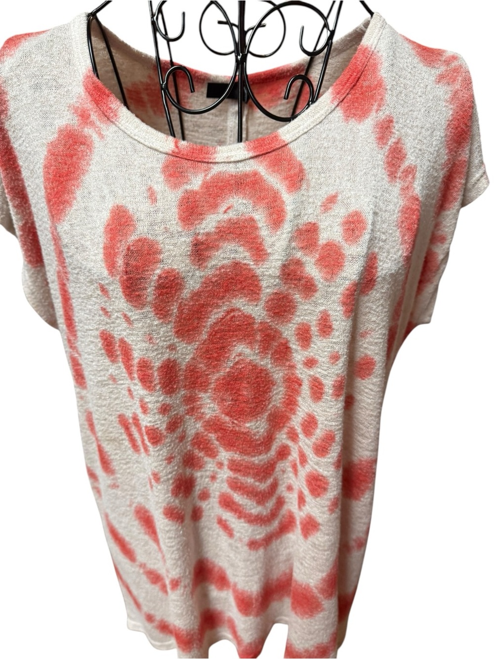 Cirana Coral Tie-Dye Short Sleeve Top Small - Picture 3 of 9